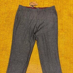 Pj Paul Jones Men’s Slacks Pockets Gray wool stretch 2XL NWT 40 waist